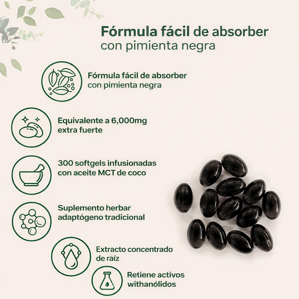 Ashwagandha + aceite de Coco